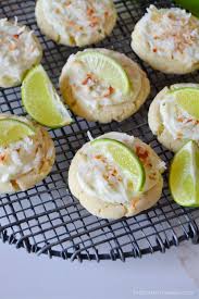 tropical coconut lime cookies