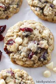 white chocolate chip cranberry oatmeal cookies