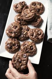 double chocolate toffee cookies