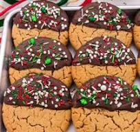 chocolate peanut butter christmas cookies