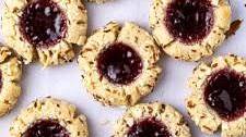 vegan almond thumbprint cookies
