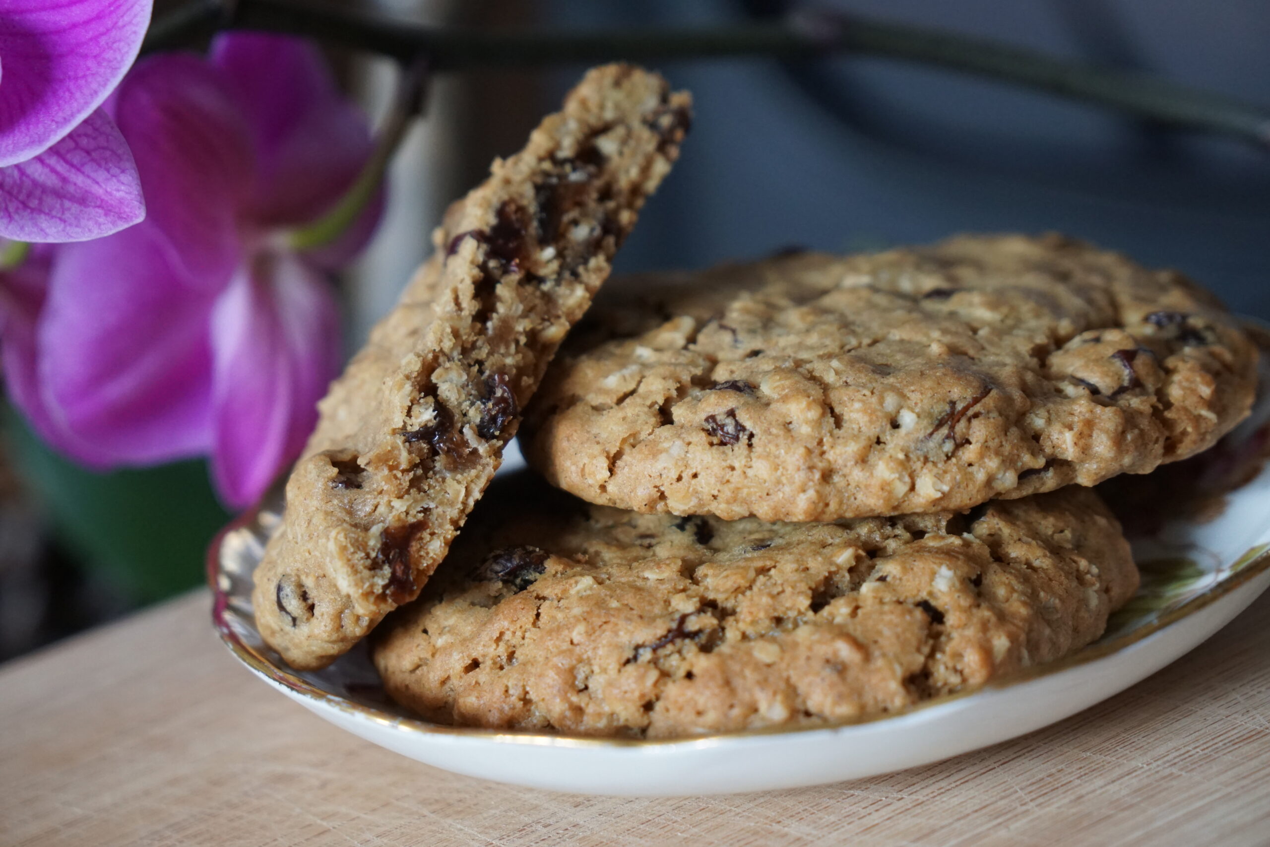 vegan sugar free oatmeal raisin cookies