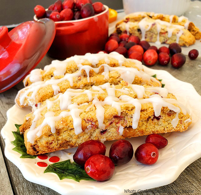 white chocolate cranberry almond biscotti