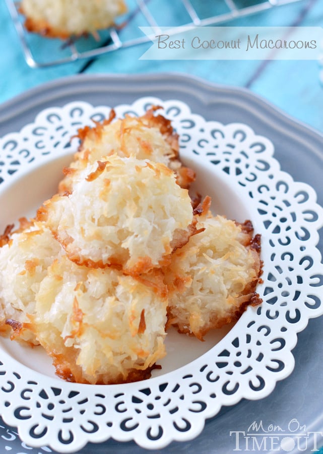 white coconut macaroons