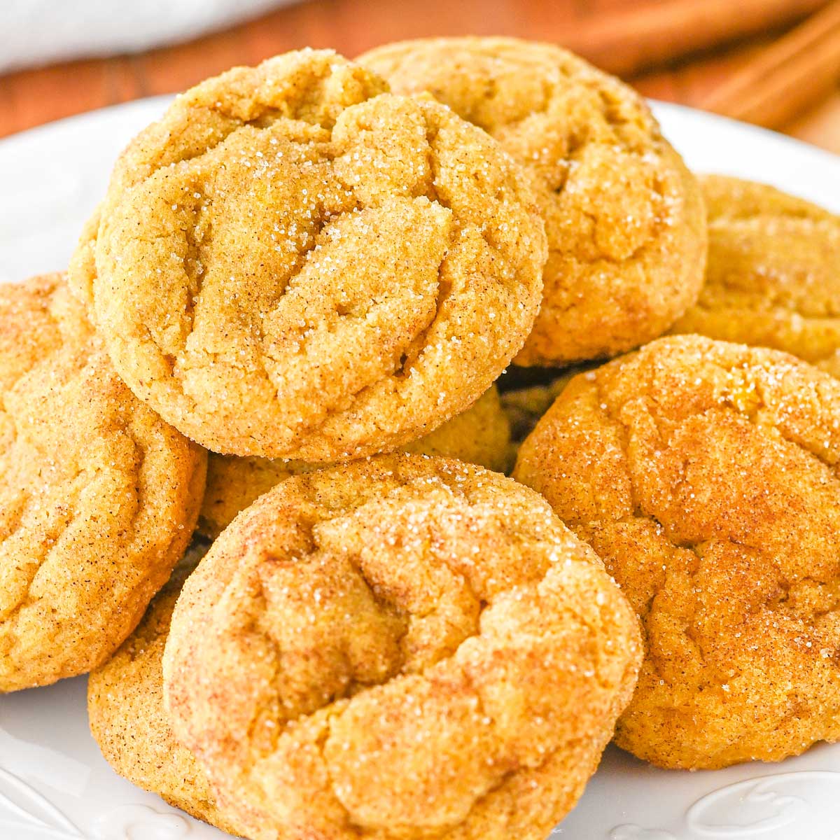 pumpkin snickerdoodle cookies