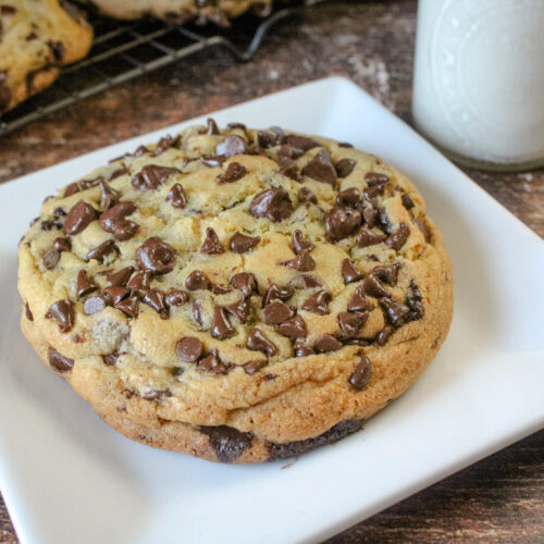 Bakery Style Chocolate Chip Cookies with Golden Edges and Chewy Centers