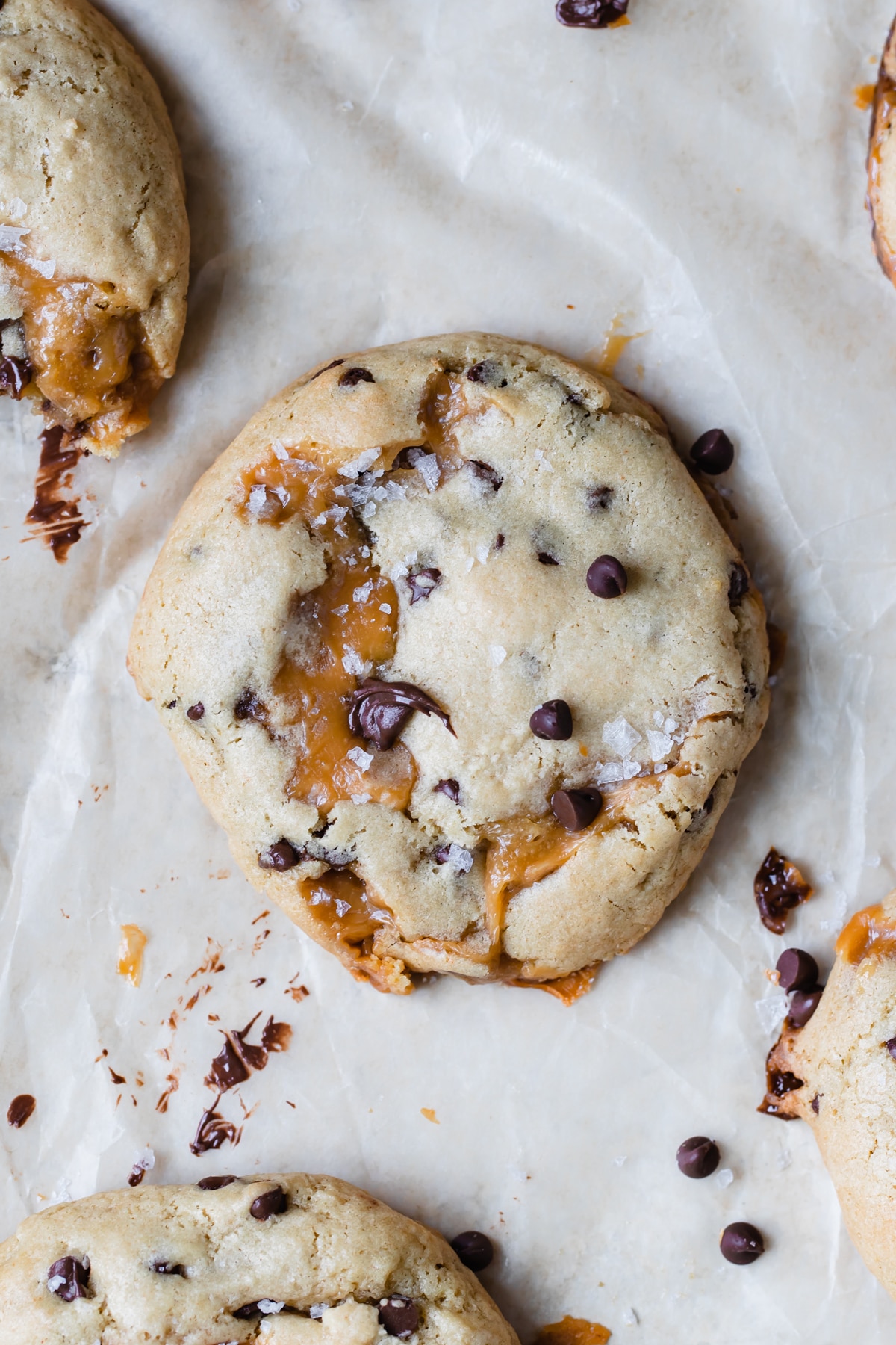 salted caramel chocolate chip cookies